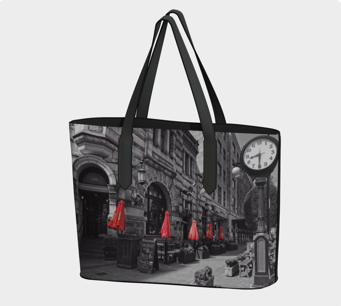 1910 Photo Art Vegan Leather Tote