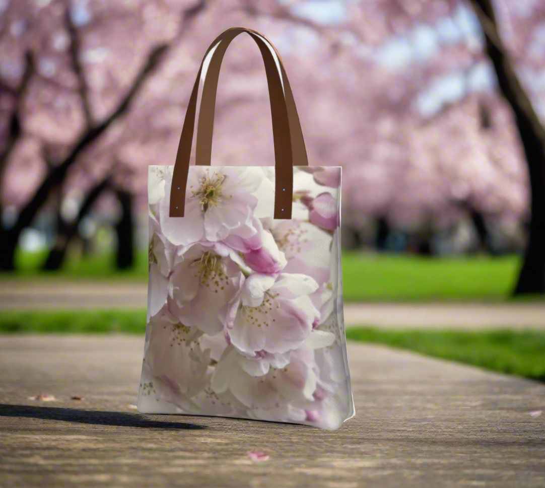 Victoria Cherry Blossom Canvas Tote