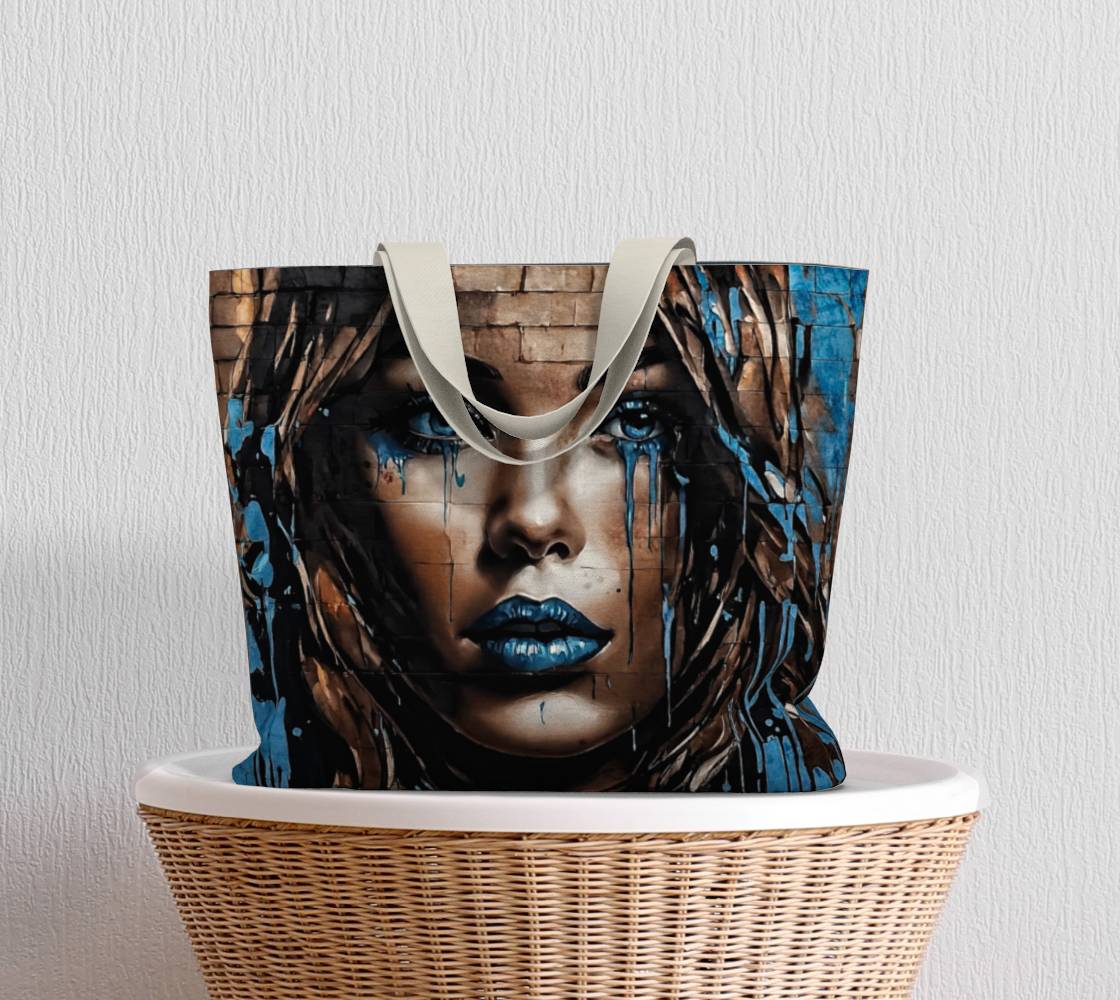 Blue Tears Canvas Tote