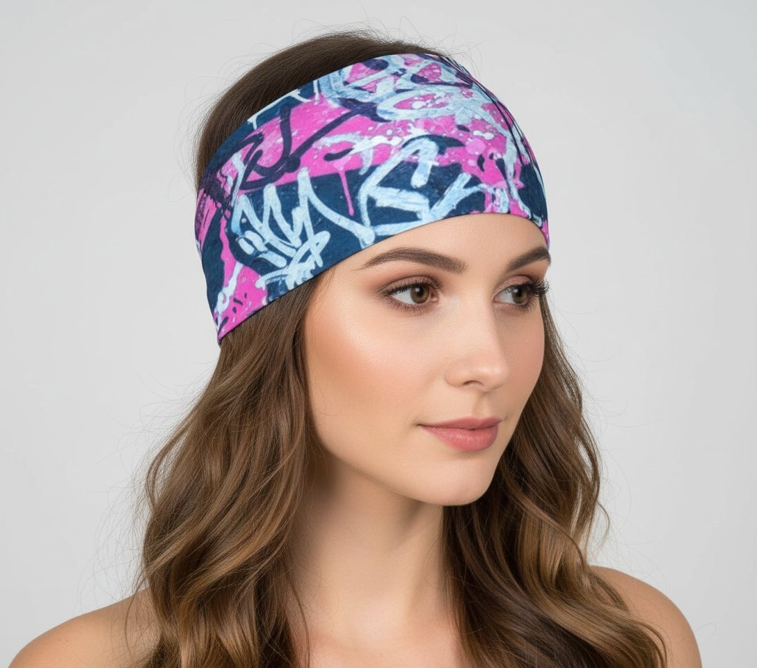 Headband - "Pink Skull"