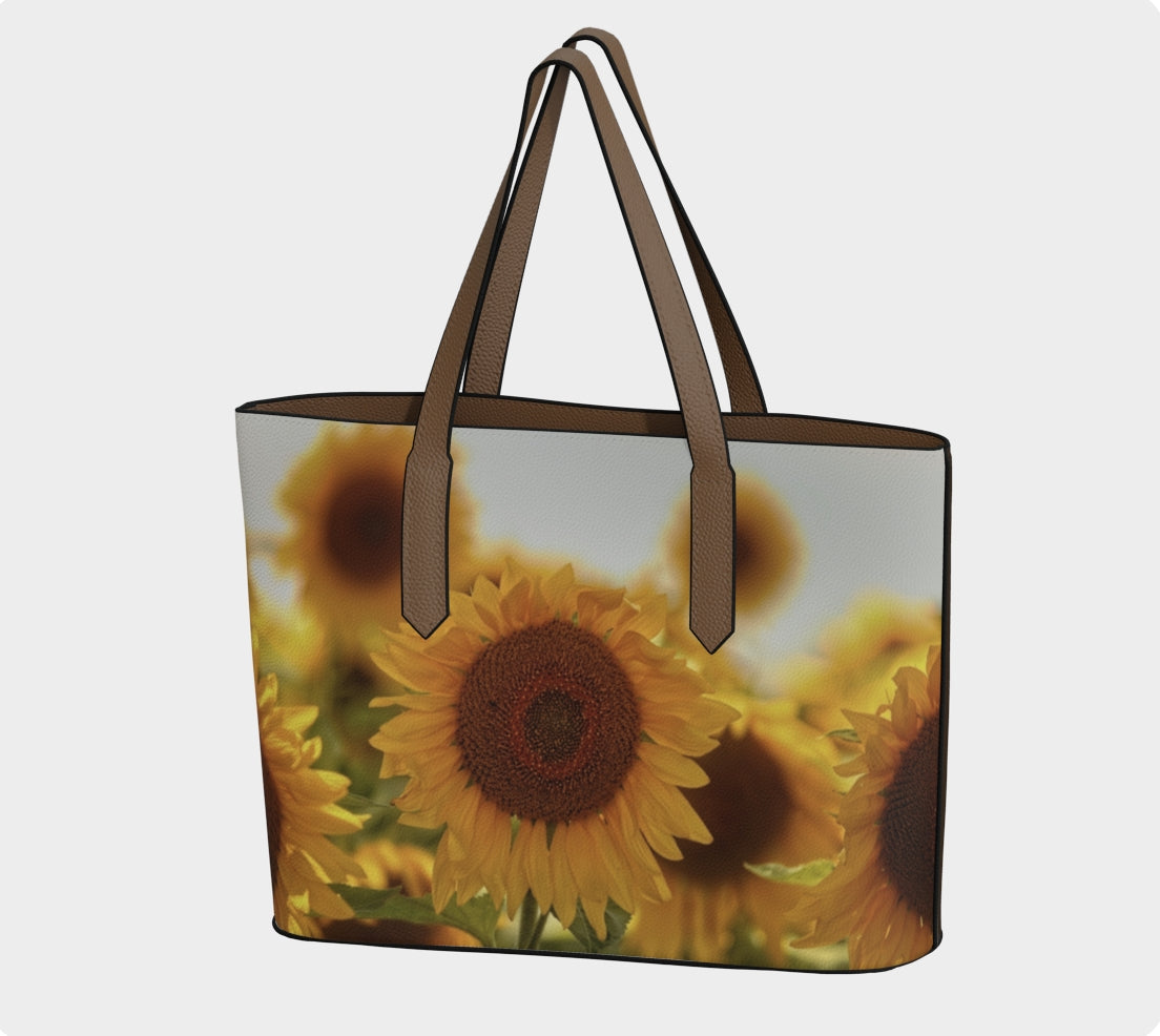 Hello Sunshine Photo ArtVegan Leather Tote