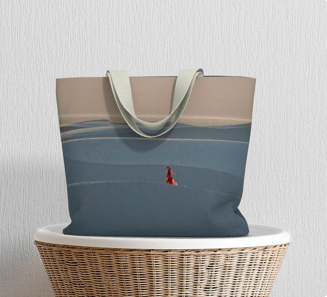 Lady in Red Canvas Tote