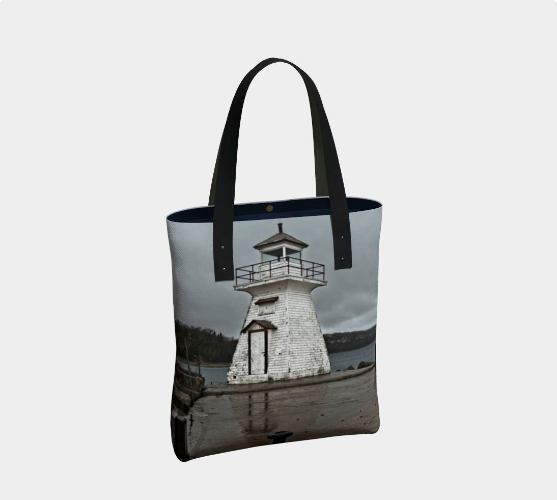 Lions Head Lighthouse Canvas Tote