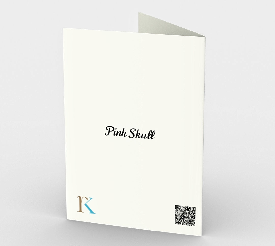 Pink Skull - Set of 3 Greeting Cards