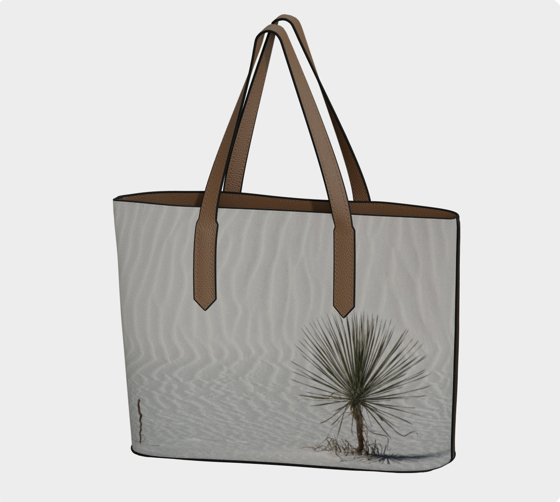 Zen Garden Photo Art Vegan Leather Tote