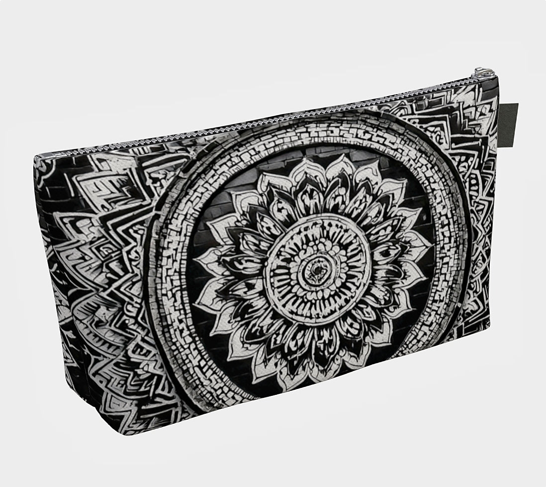 Mandala Black and White Essentials Pouch