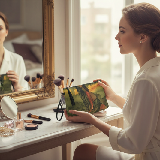 "Autumn Rest" Vegan Leather Essential Pouch