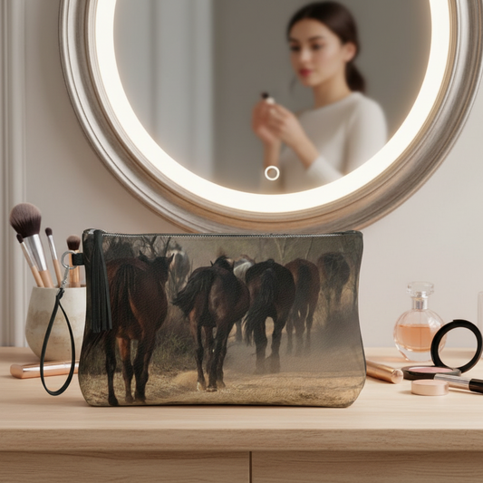 "Back to the Plains" Vegan Leather Essential Pouch