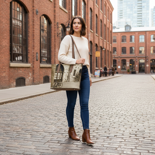 "Dreaming of Paris" Vegan Leather Tote