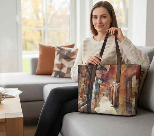 "Mystic Realm" Vegan Leather Tote