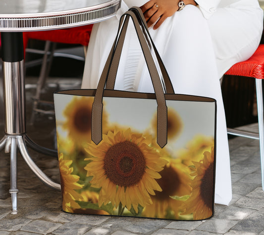 Hello Sunshine Photo ArtVegan Leather Tote
