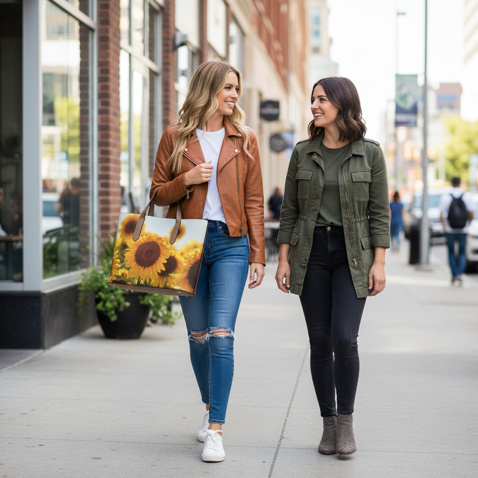 "Hello Sunshine" Vegan Leather Tote
