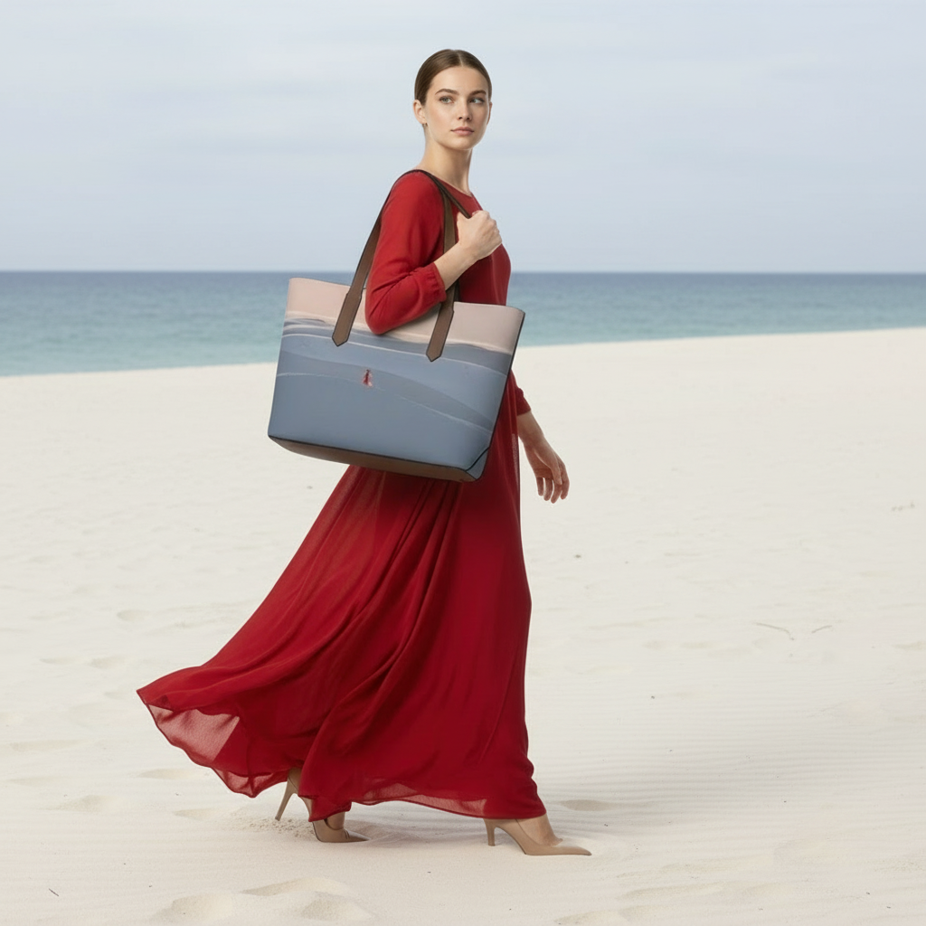 "Lady in Red"  Vegan Leather Tote