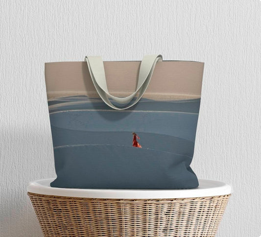 Lady in Red Canvas Tote