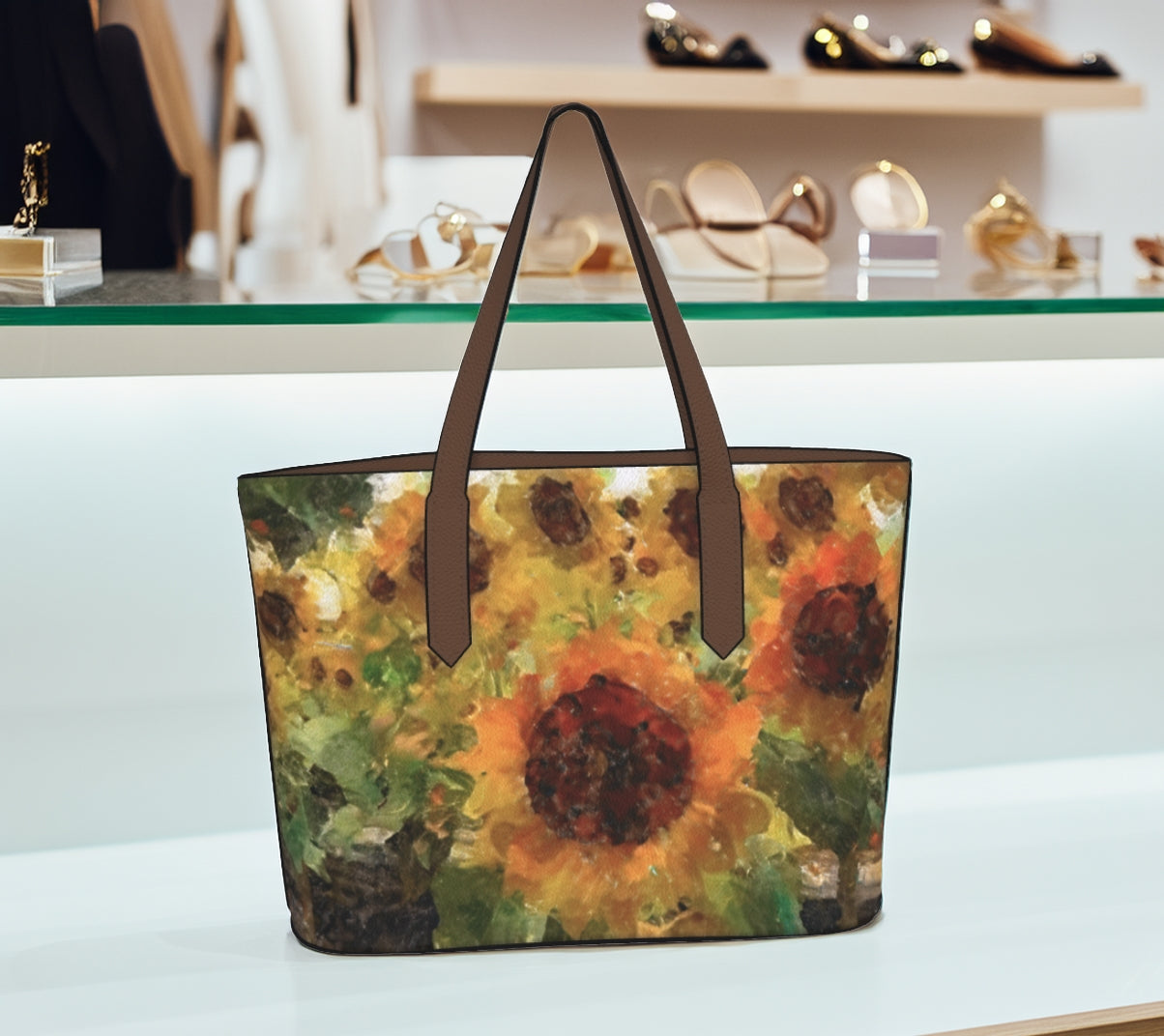 Ma Fleur Photo Art Vegan Leather Tote