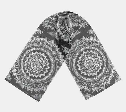 Mandala Black and White - Scarf