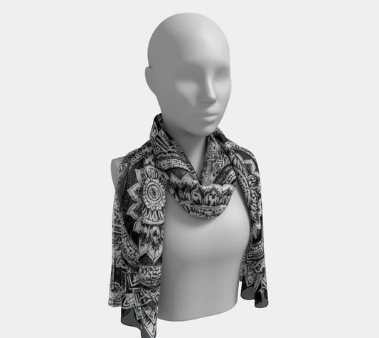 Mandala Black and White - Scarf