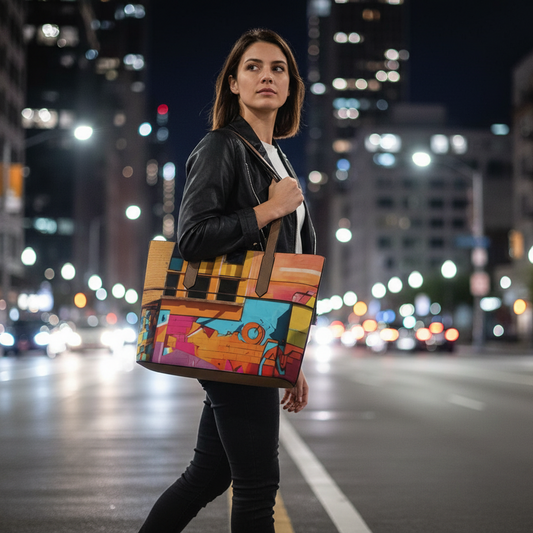 "On the Water" Vegan Leather Tote