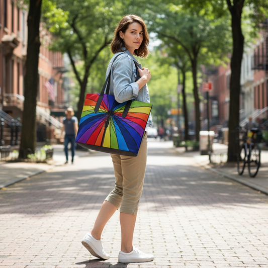 "Raining Colours" Vegan Leather Tote