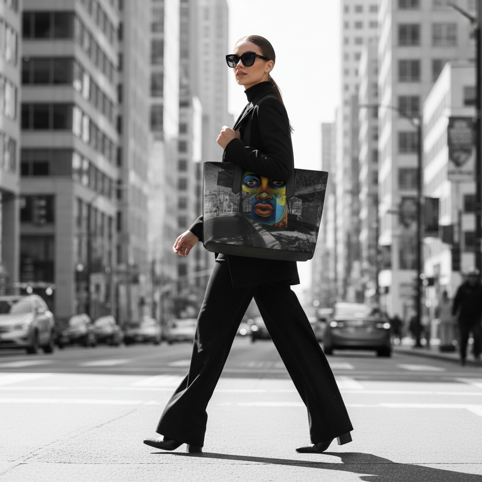 "Speak City Streets" Vegan Leather Tote