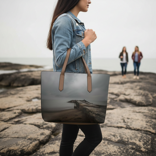 "The Calm Brights Grove" Vegan Leather Tote