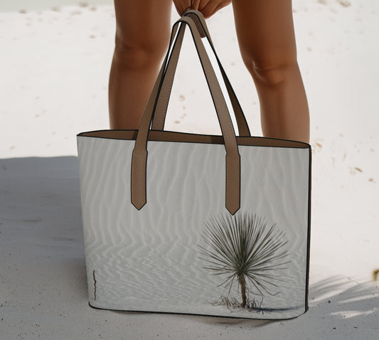 Zen Garden Photo Art Vegan Leather Tote